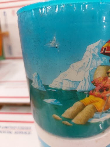 Vintage “The Fridge - Cools Like Ice” polar bear on beach koozie / can cozy - Picture 20 of 20