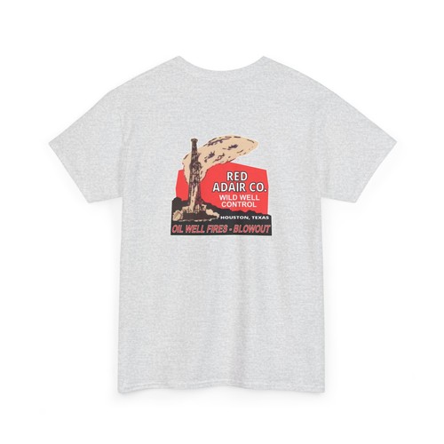 Red Adair Company Vintage Unisex Heavyweight T-Shirt with Front and Back Logos - Picture 9 of 41