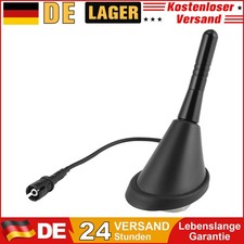 Auto KFZ Kurz Stab Dach Antenne + Raku 2 Sockel Universal SET mit Verstärker