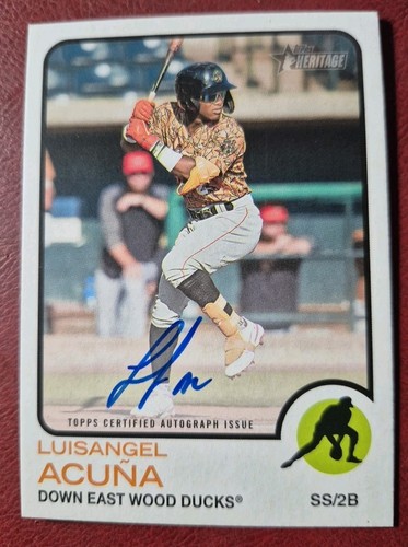 ON CARD ROOKIE RC New York Mets 2022 Luisangel Acuna ROA-LA Down East Wood Ducks
