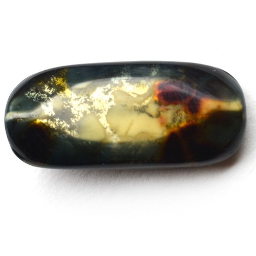 Large Rectangular Bubble Top Marbled Celluloid Bar Button 1-3/8” - Picture 2 of 5