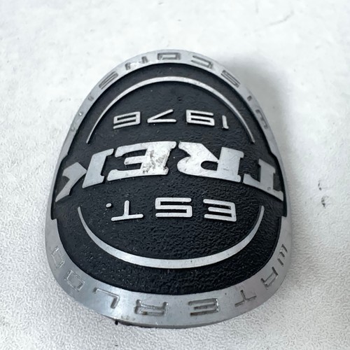 TREK Waterloo Wisconson Metal Circular Head Tube Badge Headbadge Vintage - Picture 3 of 7