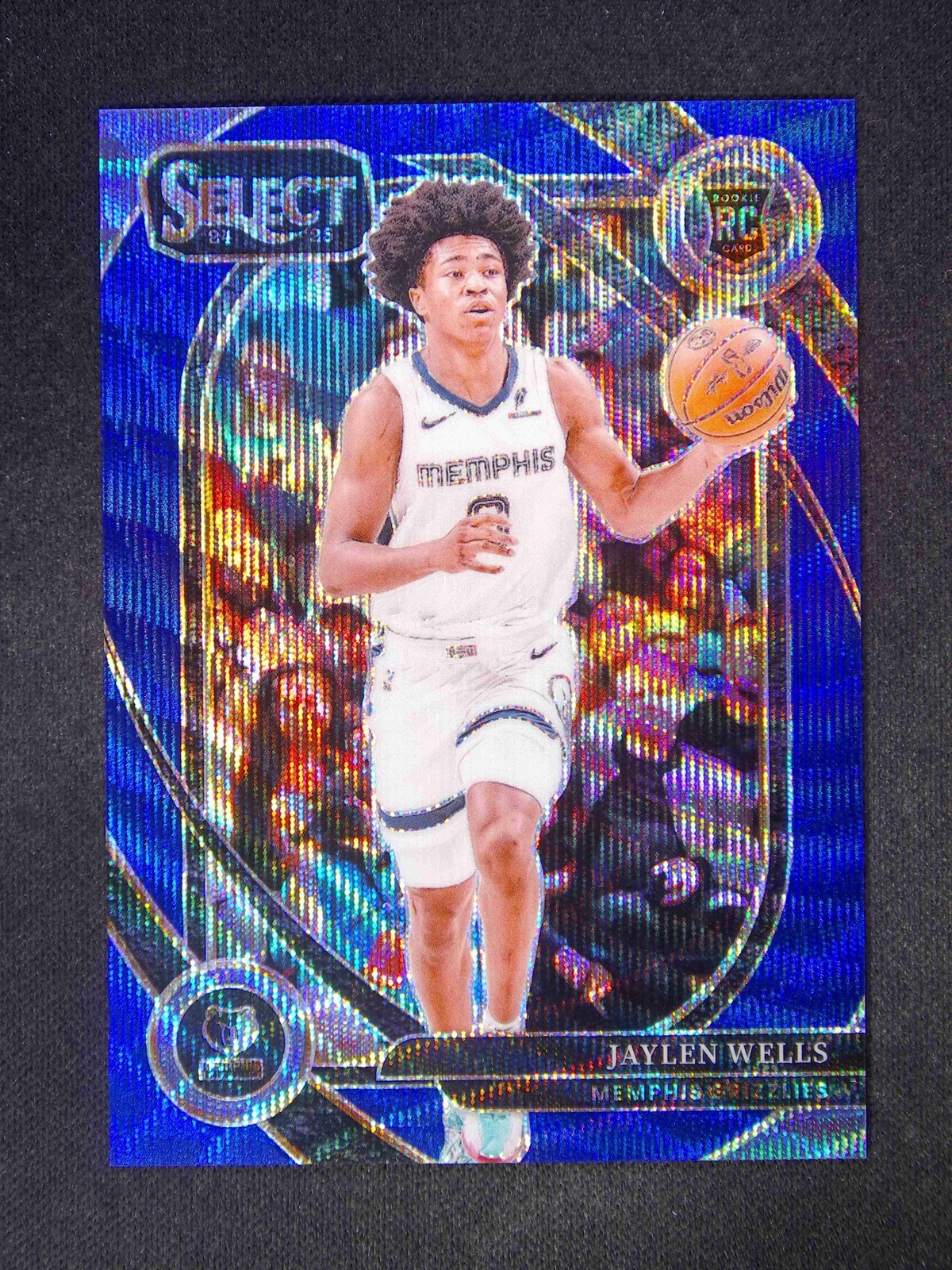 2024-25 Panini Select Jaylen Wells #267 RC Rookie Blue Wave /75