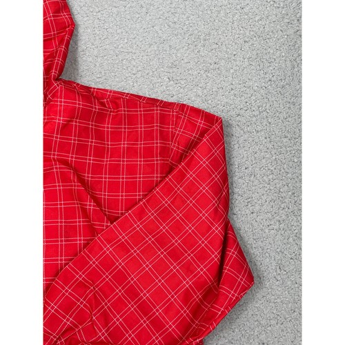 Vintage Gymboree Youth Size XL/XXL Red Plaid Pullover Hoodie 1/2 Zip - Picture 13 of 15