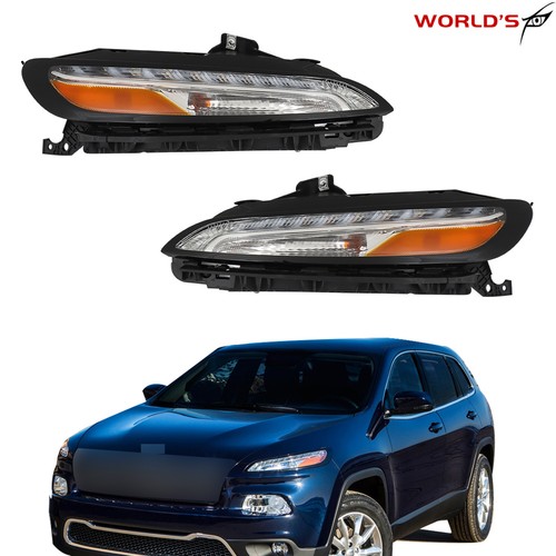Right+Left For Jeep Cherokee 2014-2018 Headlight Halogen Type w/ LED DRL/Ballast - Bild 1 von 15