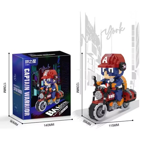 Superhero Motorcycle Block Sets – Batman, Iron Man, Spider, Captain, Superman! - Picture 4 of 7