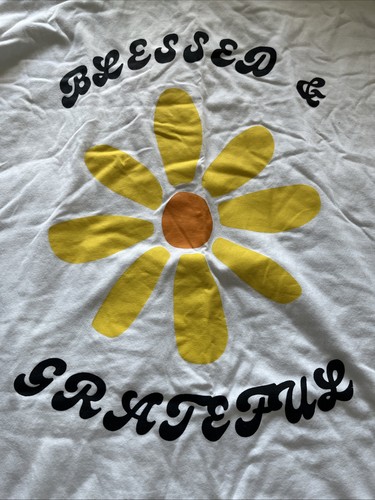 Vintage Y2K Sunflower Graphic T-Shirt Spiritual New Age Logo Tee Weiß Erwachsene XXL - Bild 2 von 3
