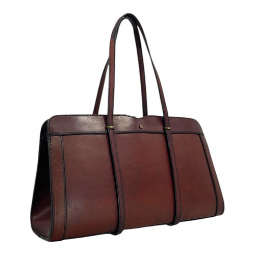 Vintage 60s 70s ETIENNE AIGNER Handmade Leather Satchel Bag Handbag Hardbody - Picture 10 of 23