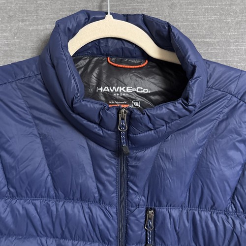 Hawke Co Vest Mens 2XL Blue Packable Down Puffer Lightweight Quilted Zip Outdoor - Picture 2 of 12