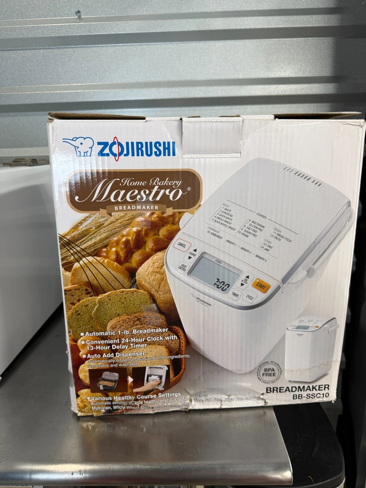 Zojirushi Home Bakery Maestro Breadmaker BB-SSC10 New Open Box
