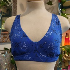 MeUndies Zodiac Stars Free Form ultra modal Wireless Micromodal Bralette Navy 4X