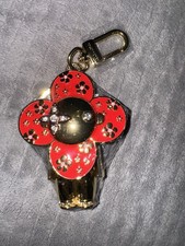 Louis Vuitton Vivienne Bag Charm Keychain Rose Pink and Gold