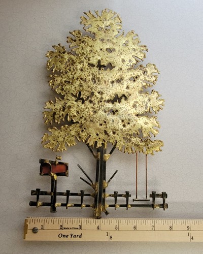Vintage Dallas Galbraith 1989 Brass Sculpture Wall Hanging Metal Antique MCM - Picture 3 of 8