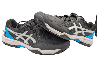 Asics 1041A223 Gel-Dedicate 7 Low Black Blue Tennis Sneaker Shoes Men's US 14