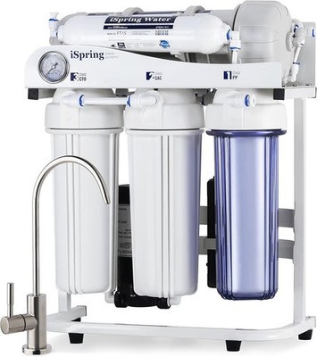 iSpring RCS5T 5-Stage 500 GPD Tankless Reverse Osmosis Water Filter Under Sink