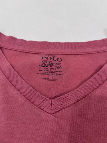 Polo Ralph Lauren Para Hombres Talla Grande Calce Clásico Cuello en V Camiseta Primavera Roja - Imagen 5 de 7