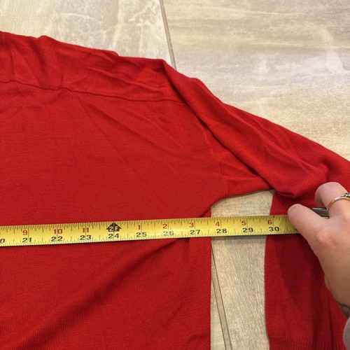 ZARA Damen Strickpullover Pullover Langarm leicht rot Gr. M Tunika - Bild 6 von 7