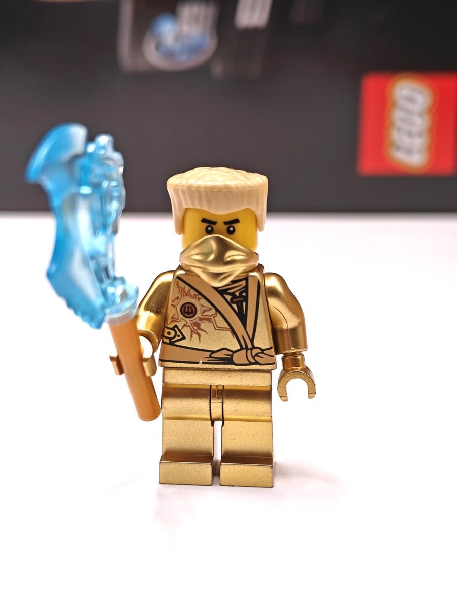 エナジーパワー NEW Ninjago Zane (Golden Power) Chrome Gold Custom Lego Minifigure