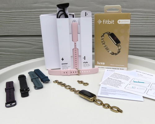 FITBIT GORJANA LUXE GOLD BRACELET SPECIAL EDITION FITNESS WELLNESS SMART WATCH - Picture 2 of 11