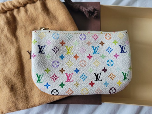 Authentic Louis Vuitton x Murakami Vintage Pochette Key Pouch Wallet - Picture 2 of 9