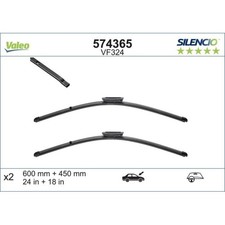 Wischblatt Valeo 574365 Silencio Flat Blade Set für Renault Renault Trucks Vorne