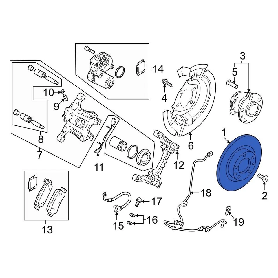 For Mazda CX-5 2013-2024 Mazda K01126251C Rear Disc Brake Rotor Foto 2 de 4