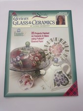 Plaid One Stroke Glorious Glass Ceramics Painting Book Donna Dewberry FolkArt