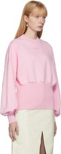 Msgm Pink Club Domain Crewneck Sweatshirt