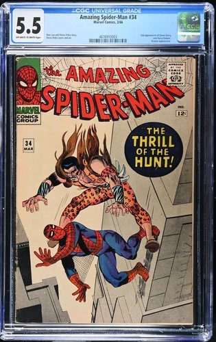 Amazing Spider-Man #34 (1966) 2nd Gwen Stacy CGC 5.5 DZ137