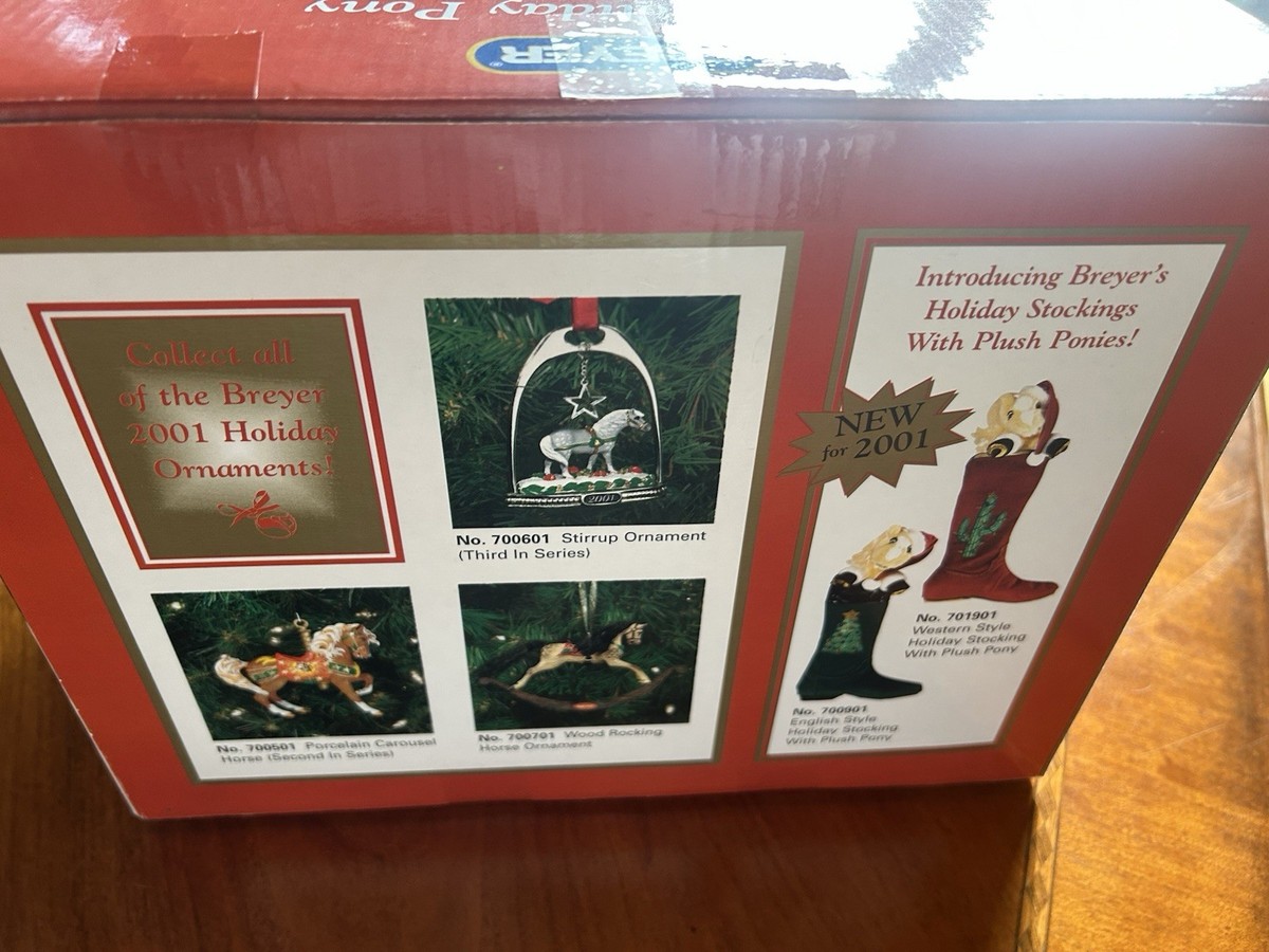 その他 B. BREYER 2001 Holiday Pony Jingles Breyer Traditional Horse JINGLES 2001 Holiday Pony Sleigh 700401