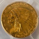 1925-D $2.5 Indian Head Quarter Eagle Gold Coin - PCGS MS62