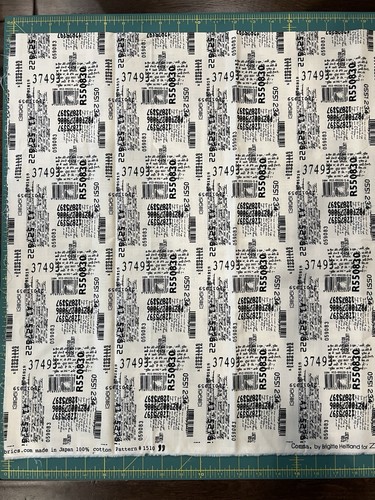 Moda Comma von Brigitte Heitland Zen Chic - 1 1/3 Yards schwarz Zahlen Barcode Vintage - Bild 3 von 3