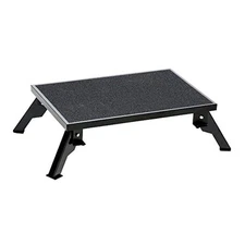  24″ x 16″ Adjustable RV Platform Step, Heavy-Duty Rust-Resistant Steel, 