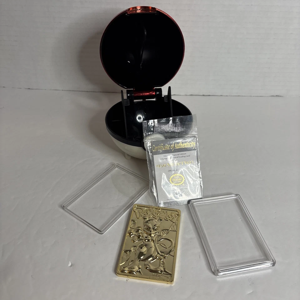 Tarjeta Pokémon Burger King 1999 edición limitada chapada en oro de 23 quilates Mewtwo sin caja Foto 4 de 4