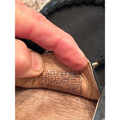 UGG Mujer Mocasín Alpargata Plano Barco Zapatos Azul Talla 11 - Imagen 8 de 9