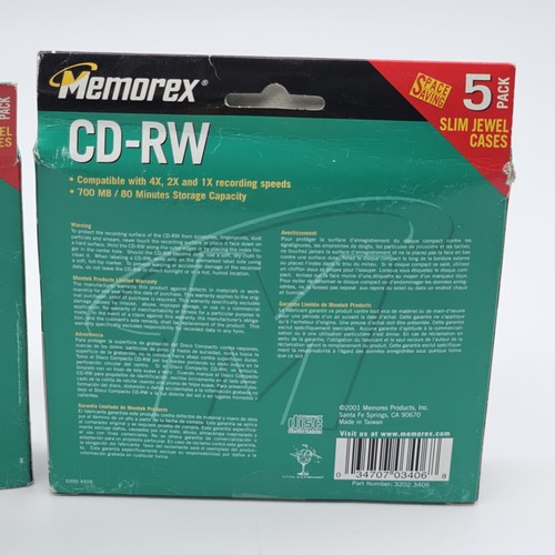 Memorex CD-RW 4x 700MB 80 Min Rewritable Compact Discs Blank Music (2x 5-Packs) - Picture 5 of 10