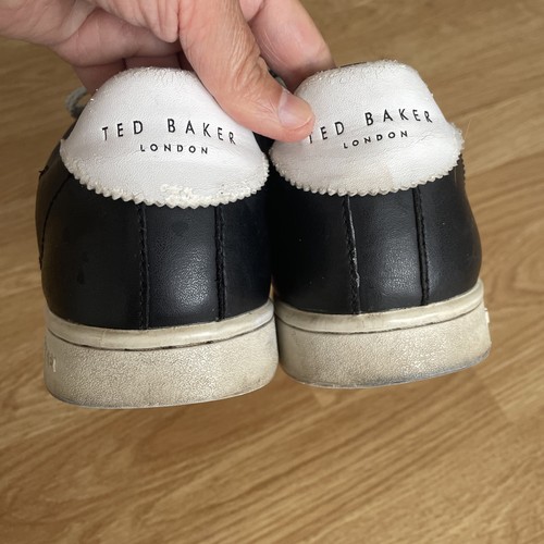 Ted Baker Black Leather Trainers Size UK 9 EUR 43 - Picture 5 of 9
