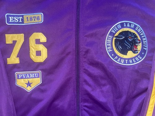 Prairie View A&M University Panthers Track Jacket Men’s Size 2XL Purple Gold - Picture 2 of 7