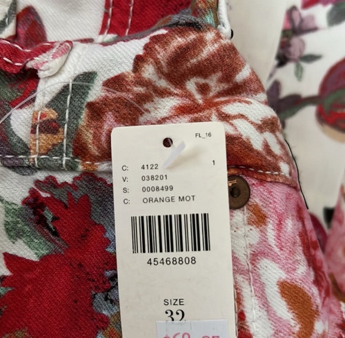 Anthropologie Pilcro Jean Pants Floral Roses New with Tag 32 never worn - Bild 9 von 10
