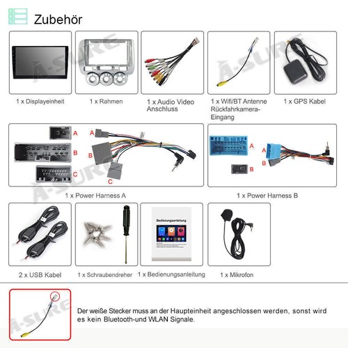 Android 14 Autoradio 2+32GB Navi GPS RDS für Honda Jazz II GD GE2 GE3 2001-2008 - Bild 9 von 11