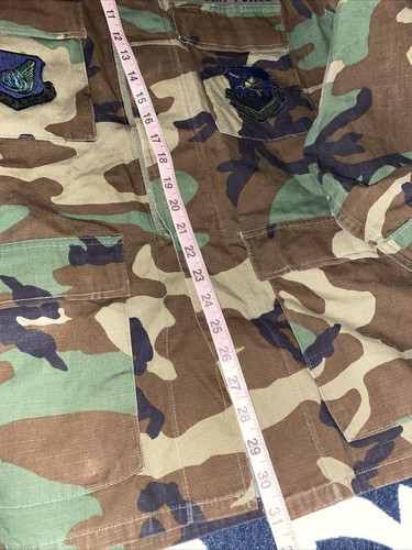 VTG 1998-05 USAF WOODLAND BDU utility Shirt E5 staff Sgt Pacific 51st Air Forces - Picture 7 of 10