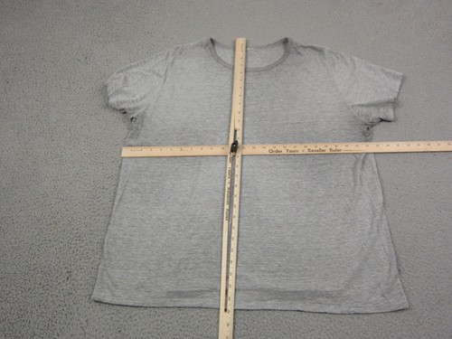 Vintage T-Shirt Herren 2XL XXL grau unbedruckt Kurzarm Basic Rundhals Tee 70er 80er - Bild 11 von 16