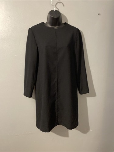 Talbots Women's Wool Dress Size 8 Petite Black Fall Winter Long Sleeve - Picture 5 of 8