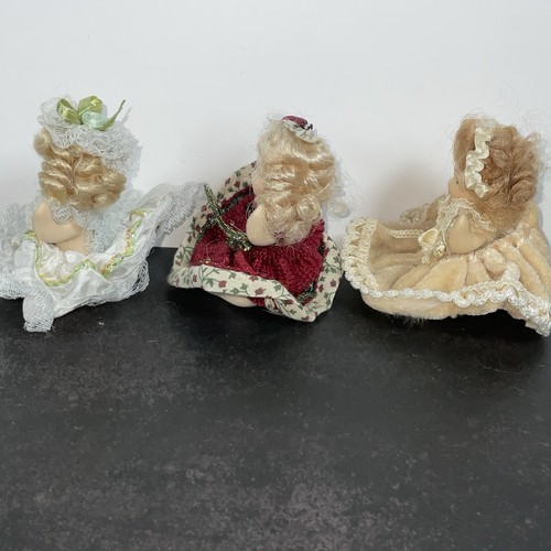 "Lote de 6 figuras de muñecas de porcelana miniatura vintage de 2"" estilo victoriano" - Imagen 10 de 15