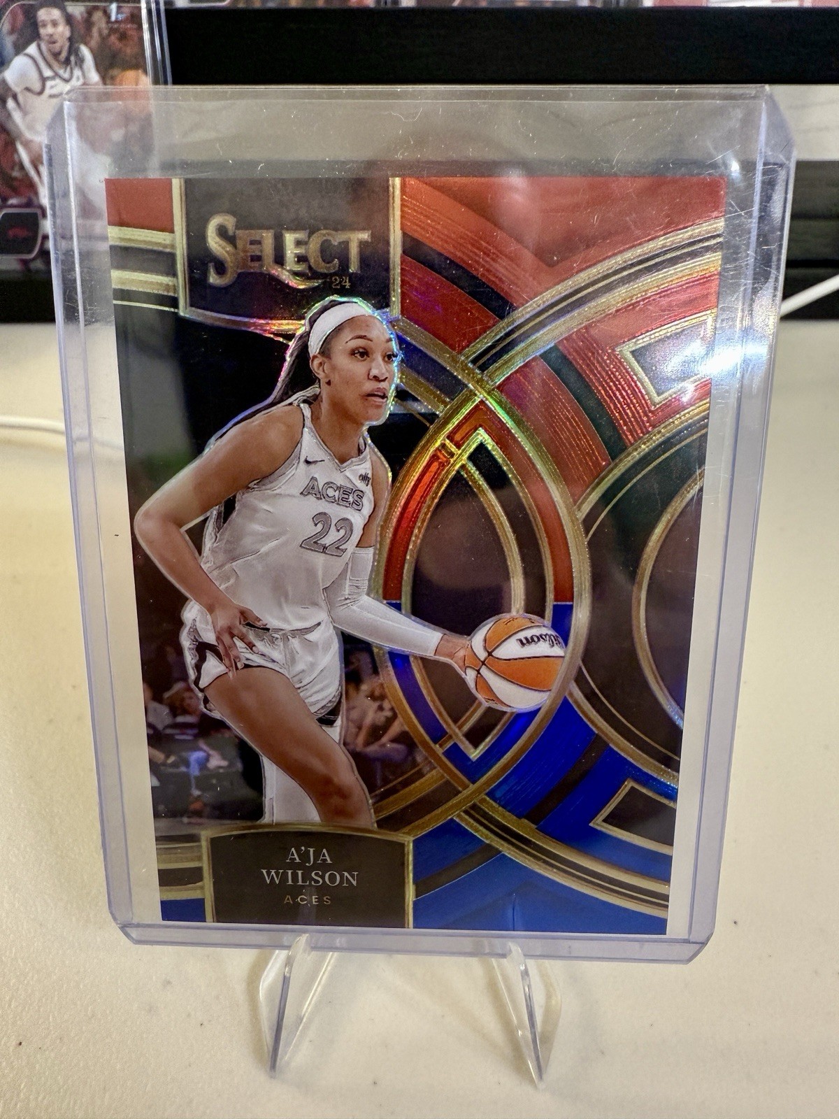 2024 Panini Select WNBA - Premier Level A'ja Wilson #158 Red & Blue Prizm /399
