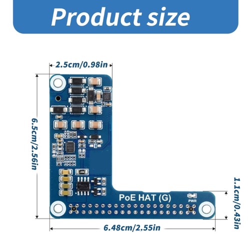 Ethernet PoE Expansion Board for RPi 5 Supports IEEE 802.3af/at Power Over - Bild 8 von 8