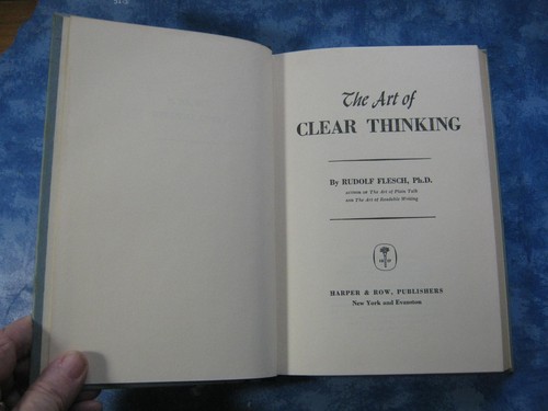 VTG LOT OF 3 THE ART OF PLAIN TALK, CLEAR THINKING, READABLE WRITING Flesch HC - Picture 4 of 7