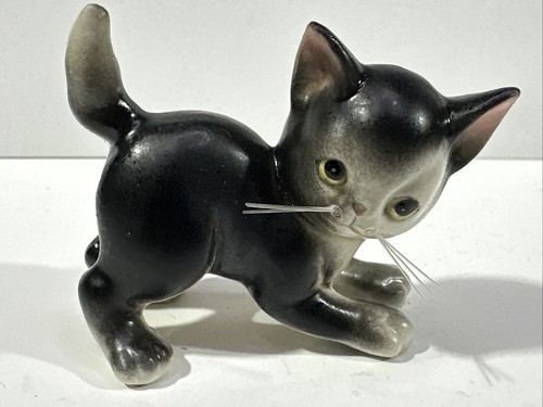 Lot 15 Vintage Japanese Cat Kitten Figurines Decor Gifts Ceramic Shelf Sitters - Picture 15 of 24