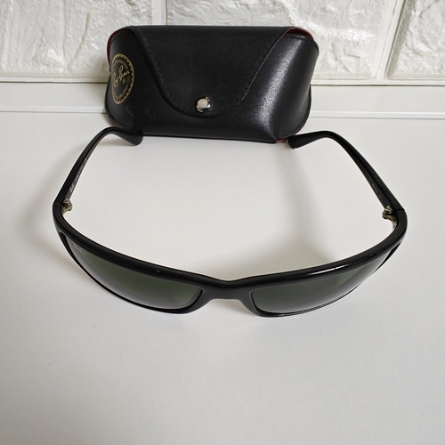 Ray-Ban RB4034 601 3N Black Predator Wrap Around Green Lenses Sunglasses - Picture 2 of 23