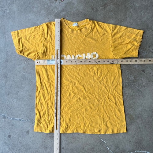 VINTAGE 70S 80S HONCHO SHIRT MUSTARD YELLOW TEE MEDIUM - Picture 5 of 5